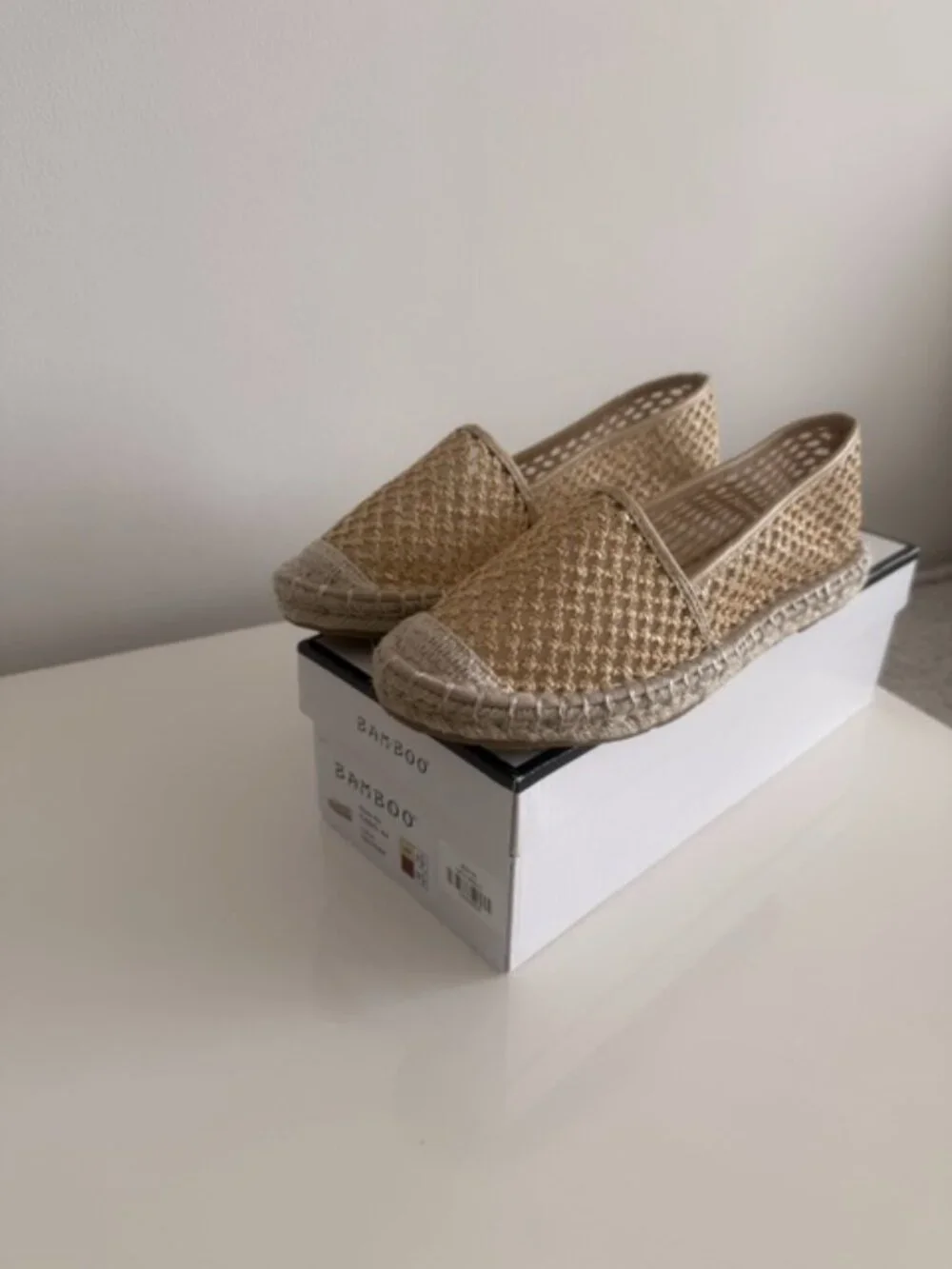 Bamboo espadrille flats